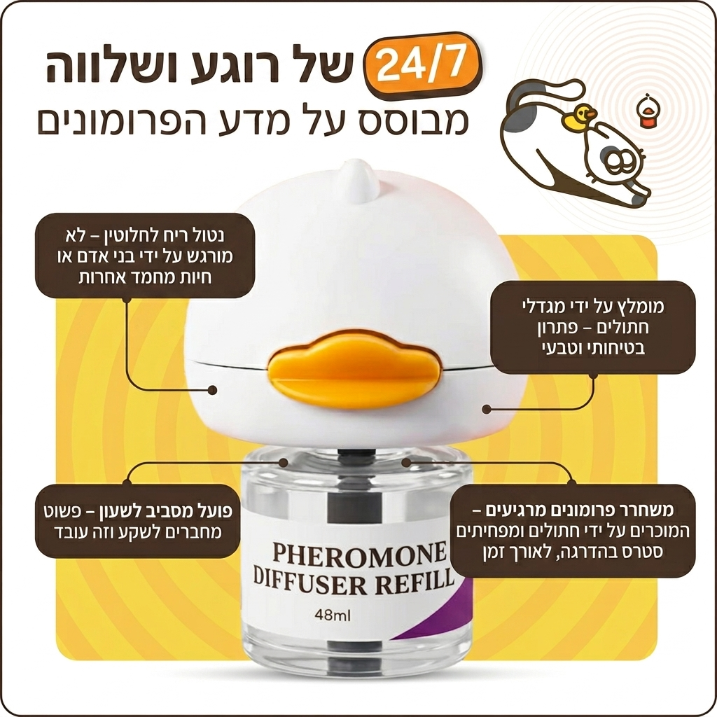 בקבוקון למילוי לפרומונים לחתולים