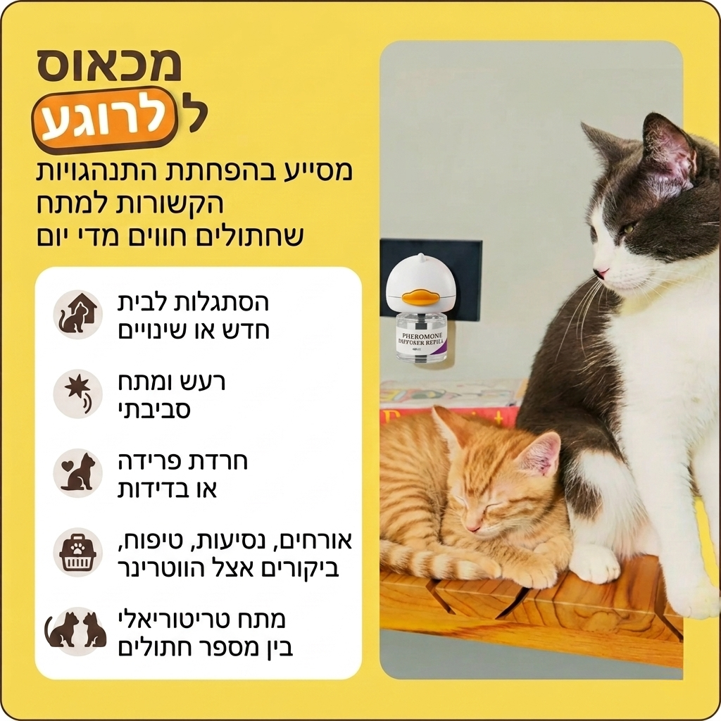 בקבוקון למילוי לפרומונים לחתולים